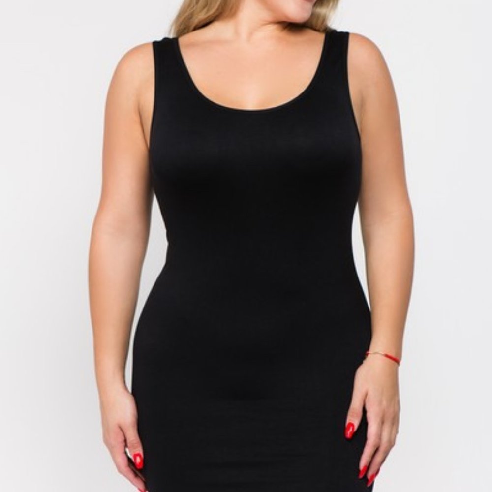 Plus Size Women's Body-Con Tank Top Mini Dress - Picture 2 of 5